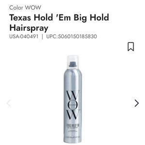Color WOW Texas Hold 'Em Big Hold Hairspray - Gray